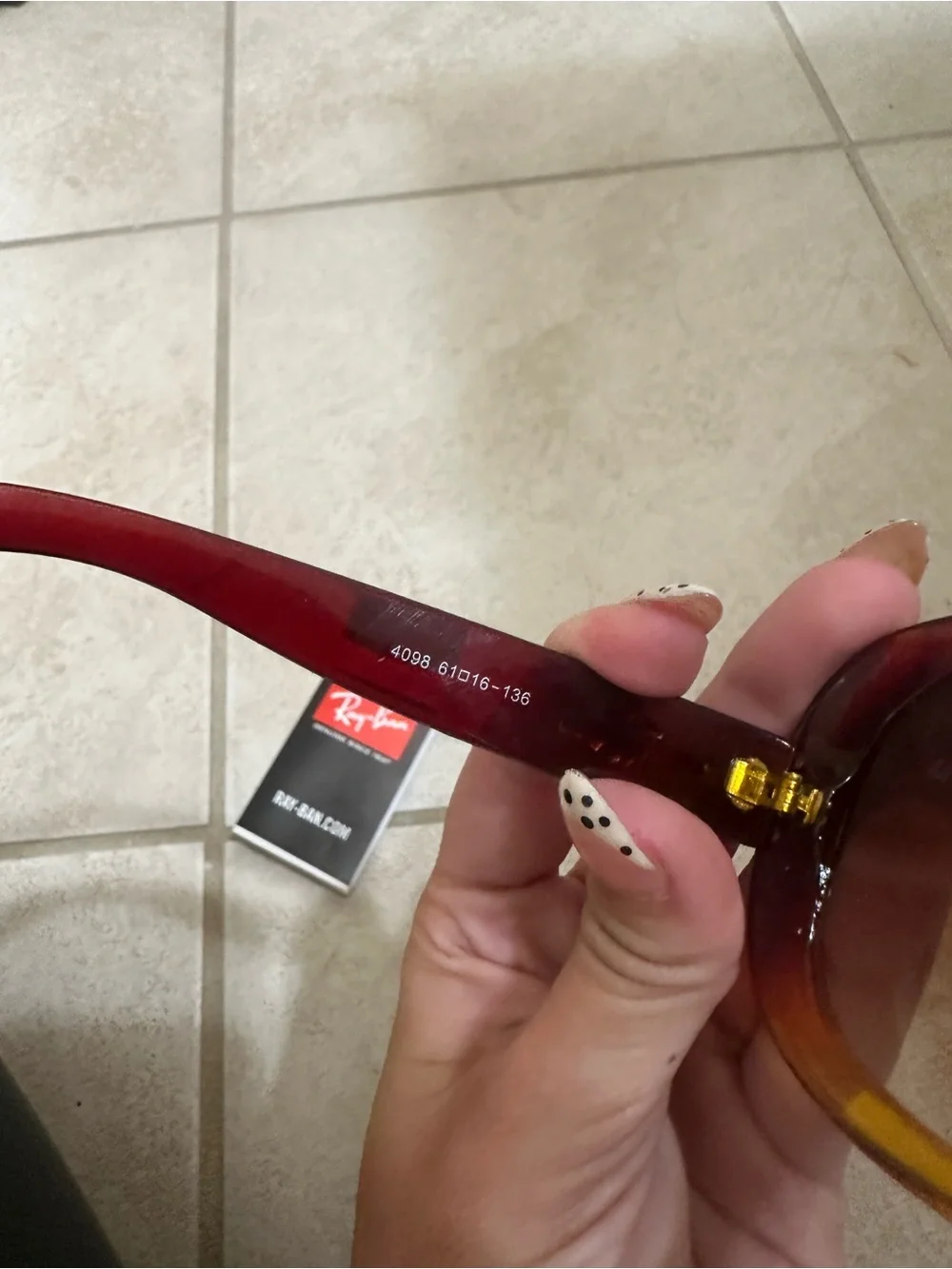 Ray-Ban Women's Brown to Amber Gradient Oversized Sunglasses